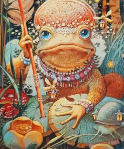 Russian Fairy Tale Artist Frog paint by numbers