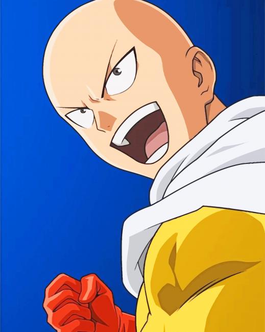 Saitama Anime Character paint by numbers