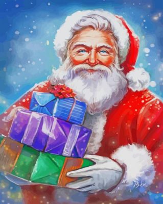 Santa Claus With Gifts paint by numbers