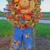 Scarecrow Wreaths Halloween paint by numbers