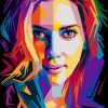 Scarlett Johansson Pop Art paint by numbers