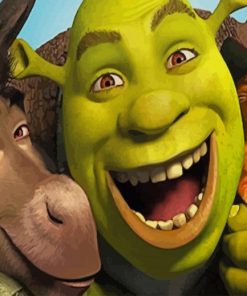 Sherk Puss and Donkey paint by numbers