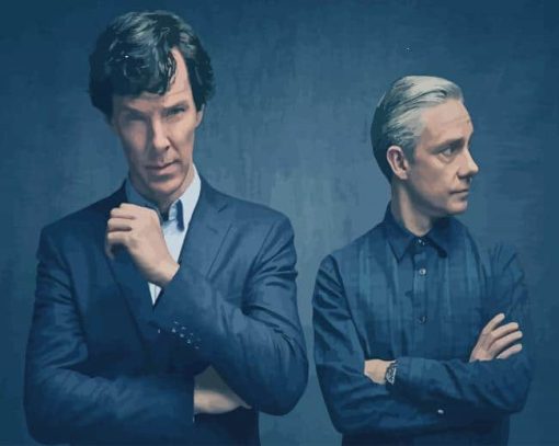 Sherlock Holmes John Watson paint by number