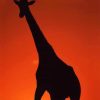 Silhouette of Giraffe paint by numbers