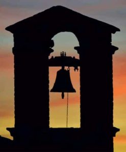 Silhouette Bell Sunset paint by numbers