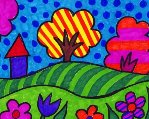 Landscape Simple Painting paint by numbers