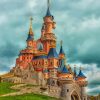 sleeping beauty castle paint by numbers