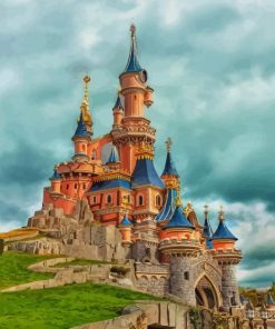 sleeping beauty castle paint by numbers