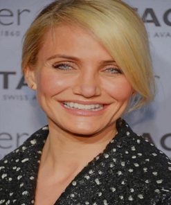 Smiling Cameron Diaz paint by number