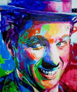 Smiling Charlie Chaplin Portrait paint by numbers