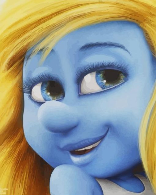 Smurfette Hair paint by numbers