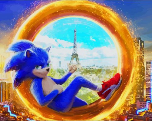 Sonic The Hedgehog Art paint by number