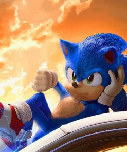 Sonic The Hedgehog movie paint by number