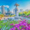 South Korea Bongeunsa paint by number