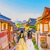 South Korea Bukchon Hanok Village paint by number