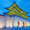 South Korea Gwanghwamun Gate paint by number