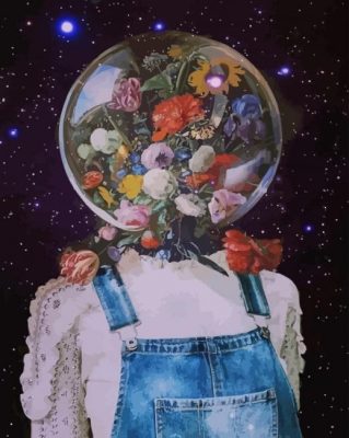 Space Girl Art paint by numbers