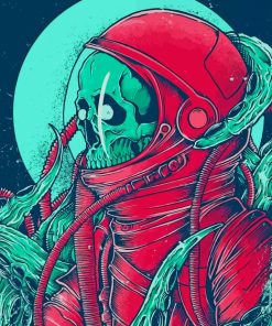 Spaceman Skeleton Art paint by numbers