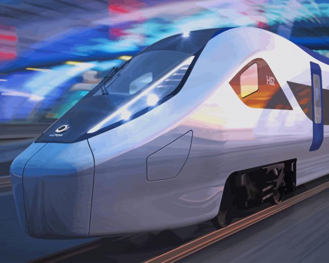 Speed Train paint by numbers