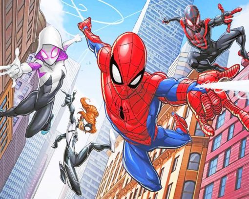 Spidermen And Spiderwomen paint by numbers