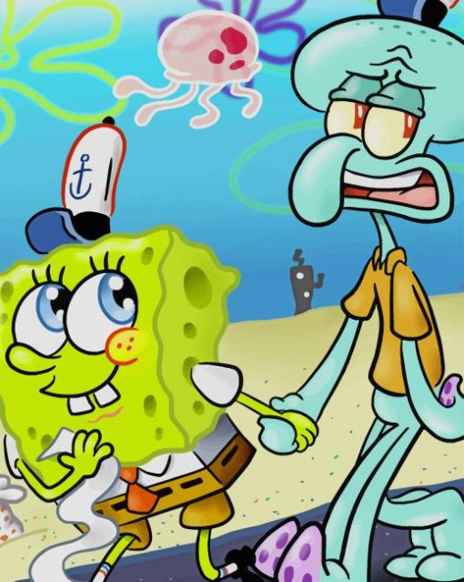 Spongebob Squidward Paint By Numbers