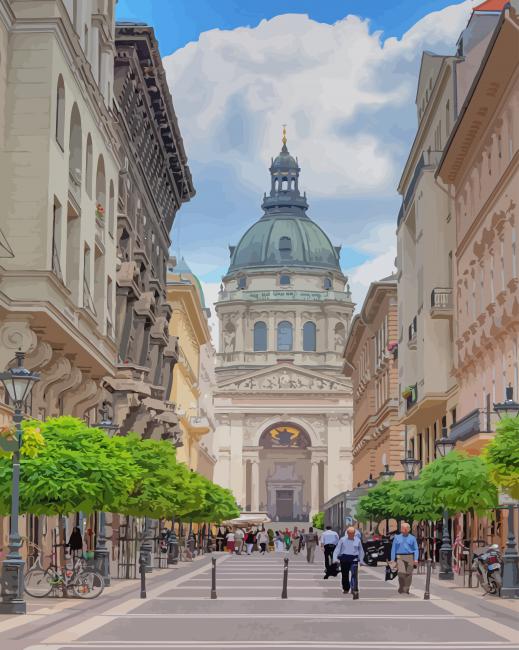 St Stephen-s Basilica Hungary paint by numbers