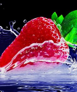 Strawberry Water paint by number