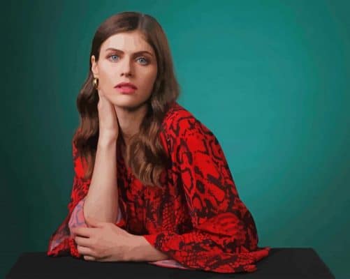 Stunning Alexandra Daddario paint by number