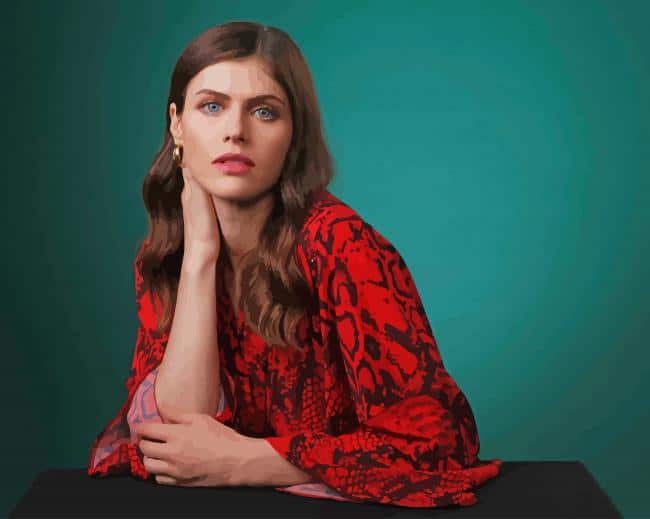 Stunning Alexandra Daddario paint by number