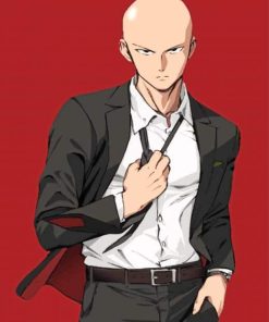 Suit up Saitama paint by numbers