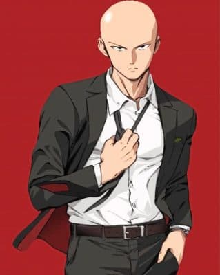 Suit up Saitama paint by numbers