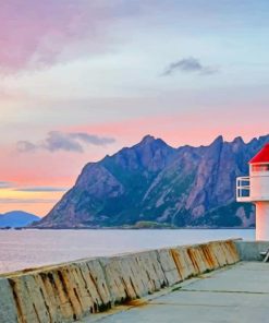 Summer Evening Light House painting by numbers