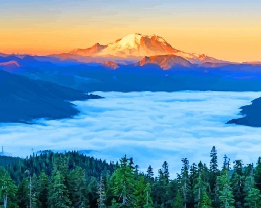 Summit Clouds paint by numbers