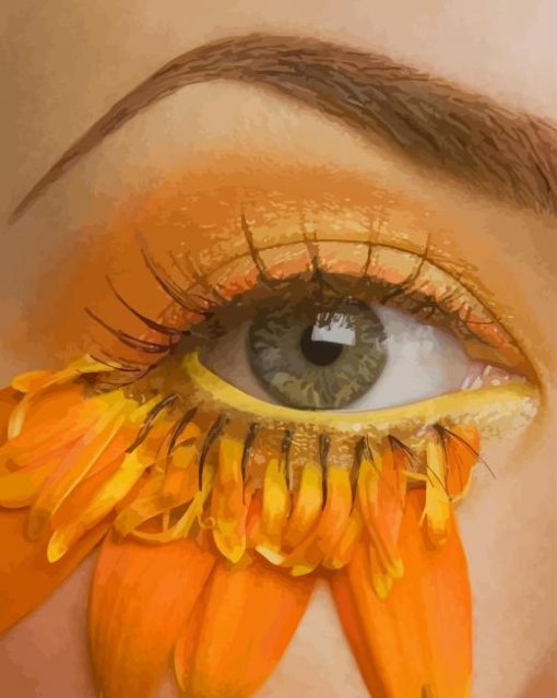 Sunflower Eye paint by numbers