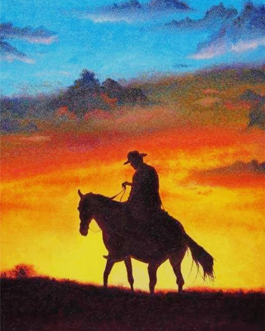 Sunset Horse paint by numbers