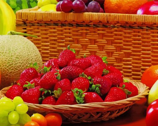 Table Of Fruits paint by number