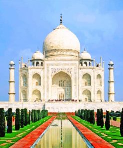 taj mahal india painting by numbers