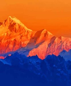 Tallest Mountain in India paint by numbers