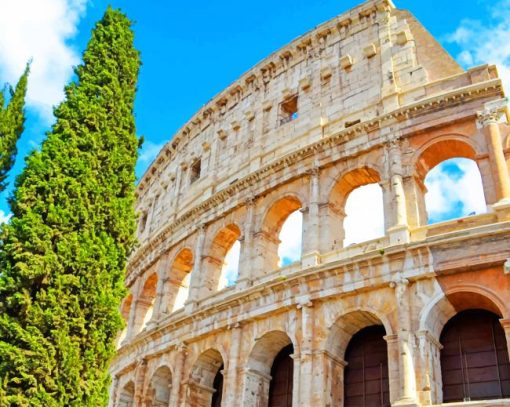 The Center Of Rome Colosseum Itly painting by numbers