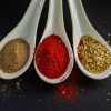 Three Assorted Spices In White Spoon painting by numbers