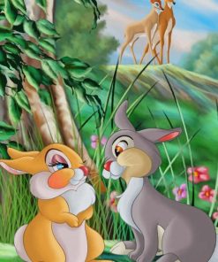 Thumper And Miss Bunny paint by numbers