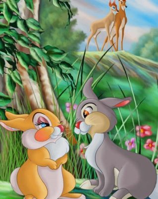 Thumper And Miss Bunny paint by numbers