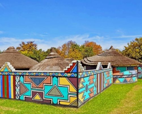 African Traditional Graffiti paint by numbers