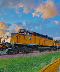 Train In A Landscape paint by numbers