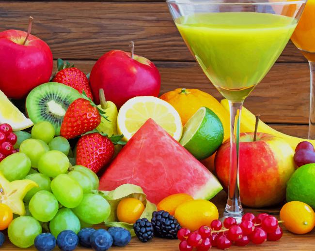 Variety Of Fruits paint by number