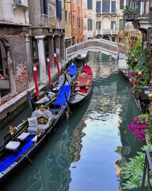 Italian River Canal paint by numbers
