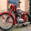 Vintage Red Motorcycle paint by numbers