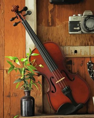 Violin And A Vase paint by numbers