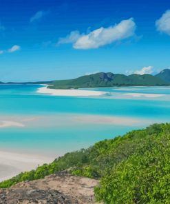 Whitehaven Beach Australia paint by number