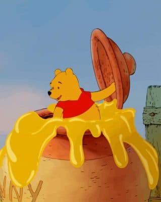 Winnie The Pooh In Honey paint by number